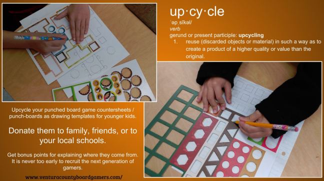 Upcycle board game punchboards