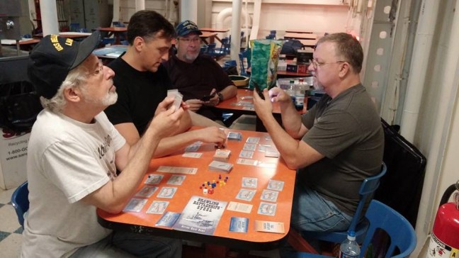 Gaming in the mess on the USS Iowa