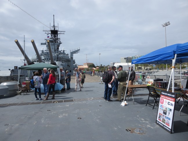 The setup on the fantail of the USS Iowa
