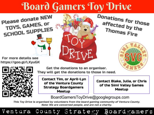 Board Gamers Toy Drive