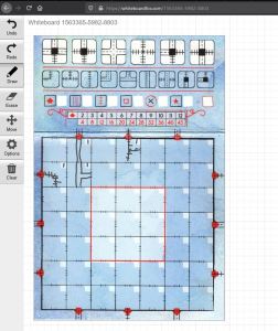Railroad Ink in a whiteboard